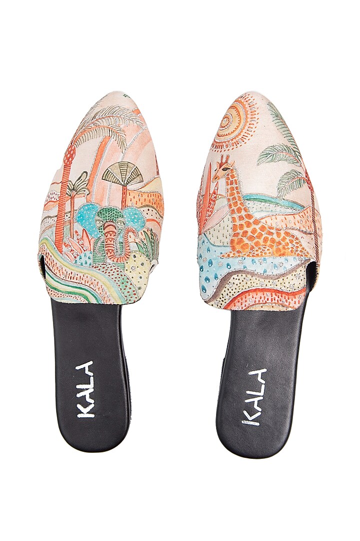 Multi-Colored Printed Mules by Kala India at Pernia's Pop Up Shop