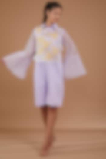 Light Mauve Cotton Shirt Dress With Top by KLITCHE