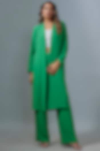 Green Viscose Pant Set by Kloset by KL at Pernia's Pop Up Shop