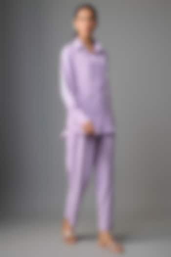 Lavender Viscose Blend Co-Ord Set by Kloset by KL at Pernia's Pop Up Shop