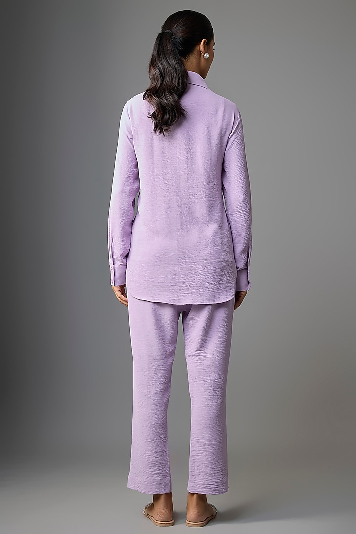 Lavender Viscose Blend Co-Ord Set by Kloset by KL at Pernia's Pop Up Shop