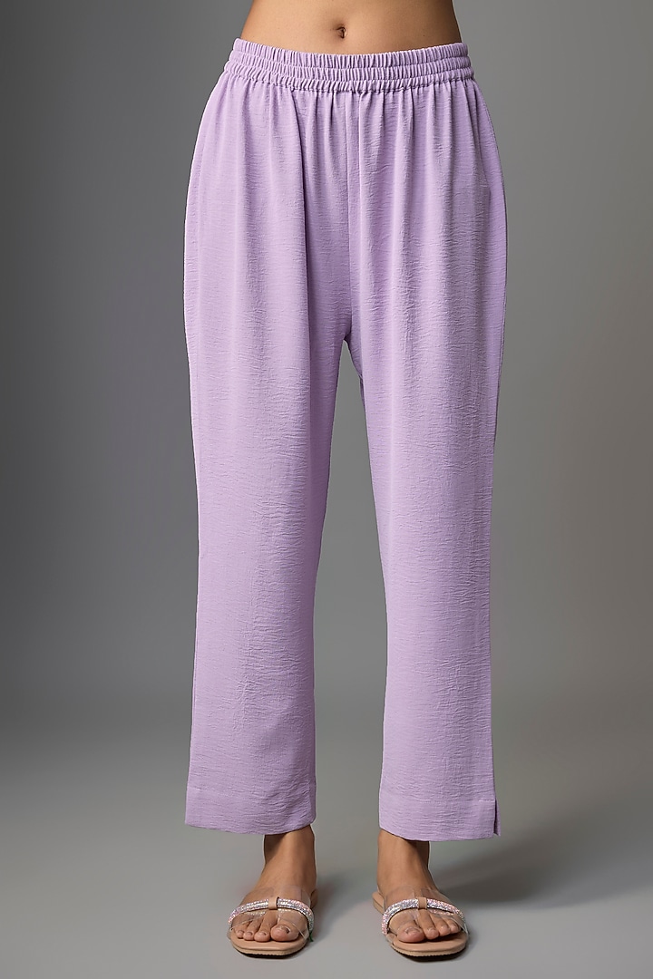 Lavender Viscose Blend Co-Ord Set by Kloset by KL at Pernia's Pop Up Shop
