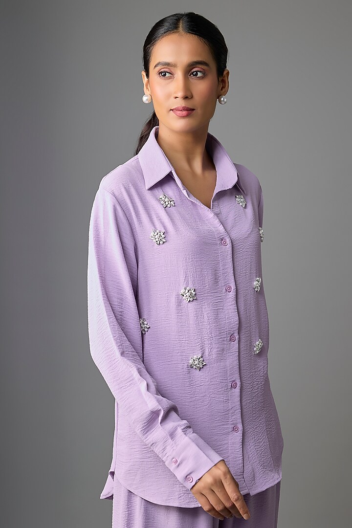 Lavender Viscose Blend Co-Ord Set by Kloset by KL at Pernia's Pop Up Shop