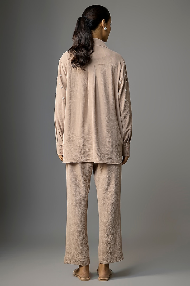 Mocha Mousse Viscose Blend Co-Ord Set by Kloset by KL at Pernia's Pop Up Shop