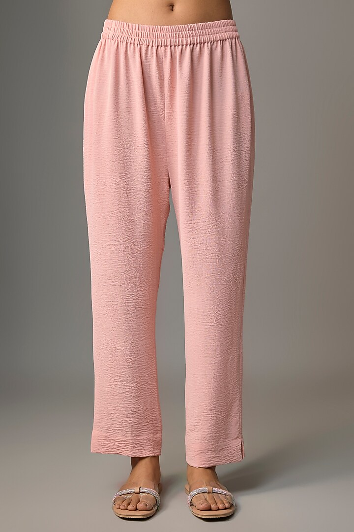 Pink Viscose Blend Floral Applique Co-Ord Set by Kloset by KL at Pernia's Pop Up Shop
