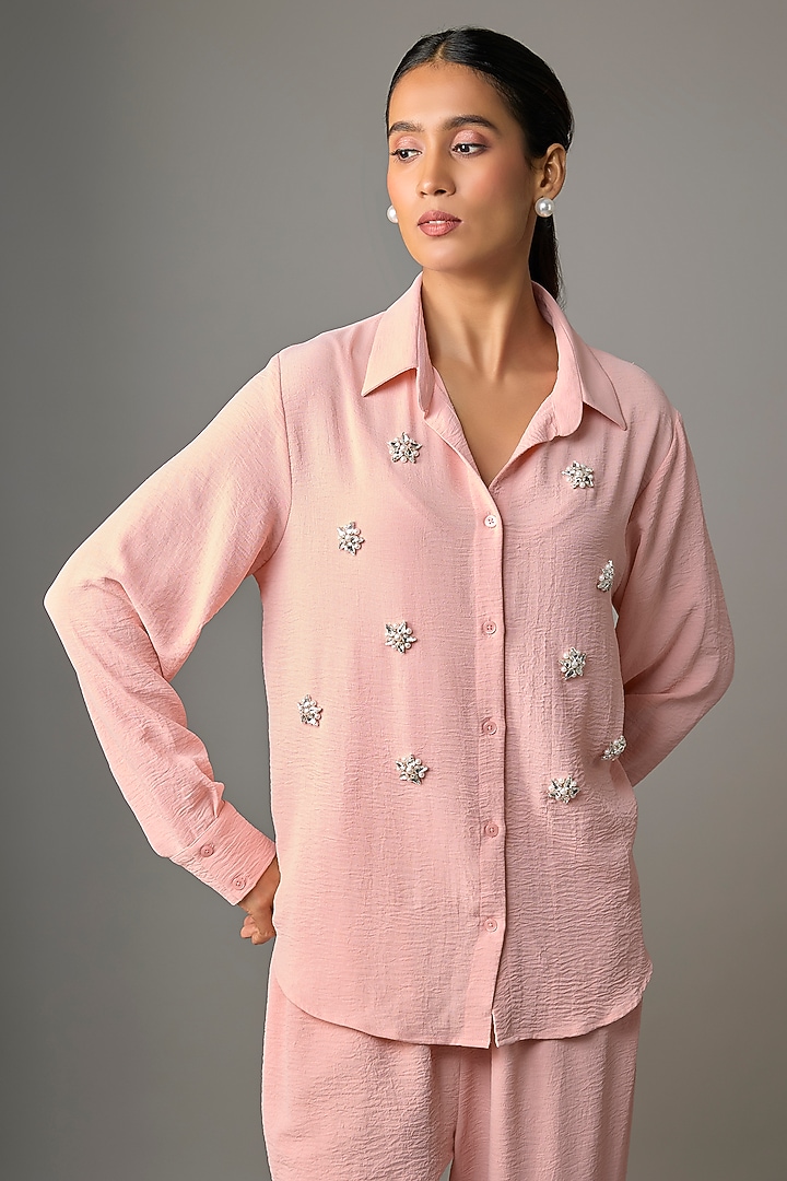 Pink Viscose Blend Co-Ord Set by Kloset by KL at Pernia's Pop Up Shop