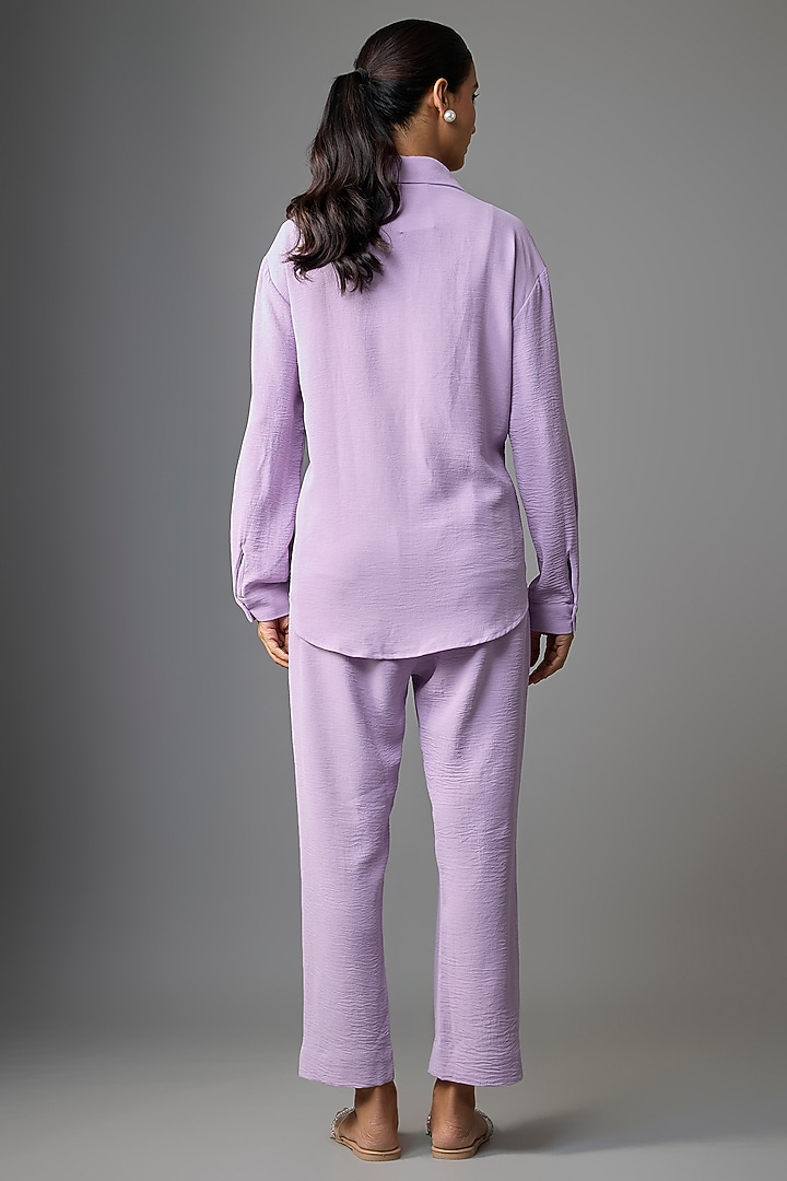 Lavender Viscose Blend Co-Ord Set by Kloset by KL at Pernia's Pop Up Shop