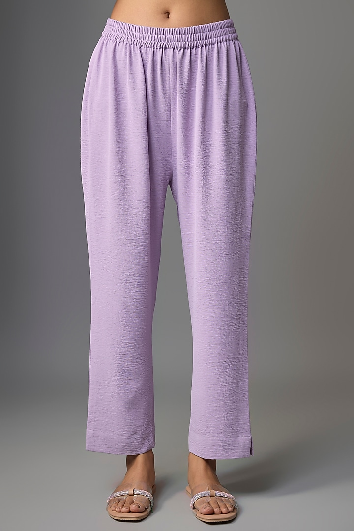 Lavender Viscose Blend Co-Ord Set by Kloset by KL at Pernia's Pop Up Shop