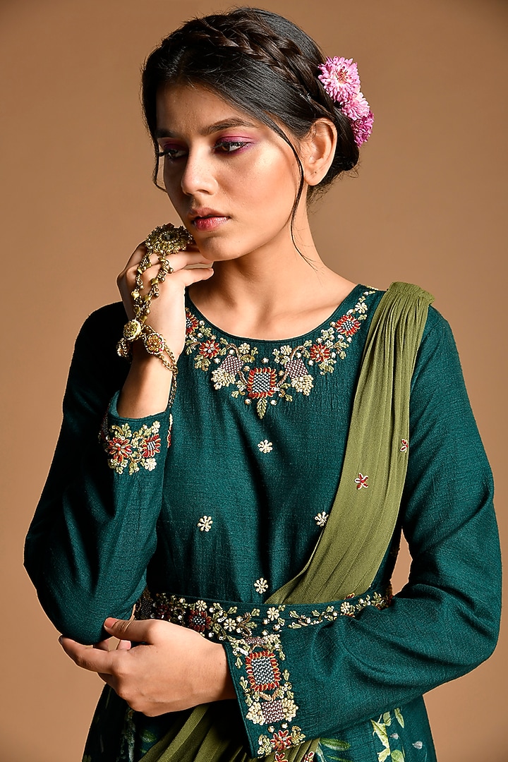 Emerald Green Embroidered Engagement Gown by Kalista at Pernia's Pop Up Shop