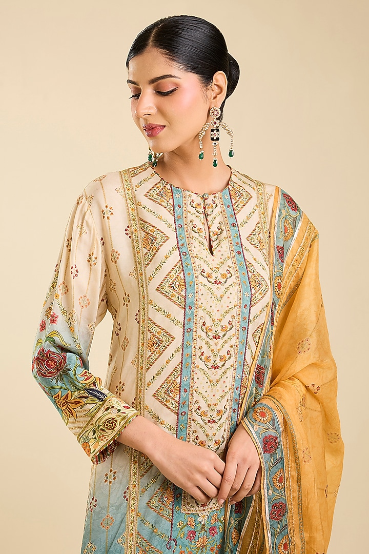 Multi-Colored Viscose Rayon Kurta Set by Kalista at Pernia's Pop Up Shop