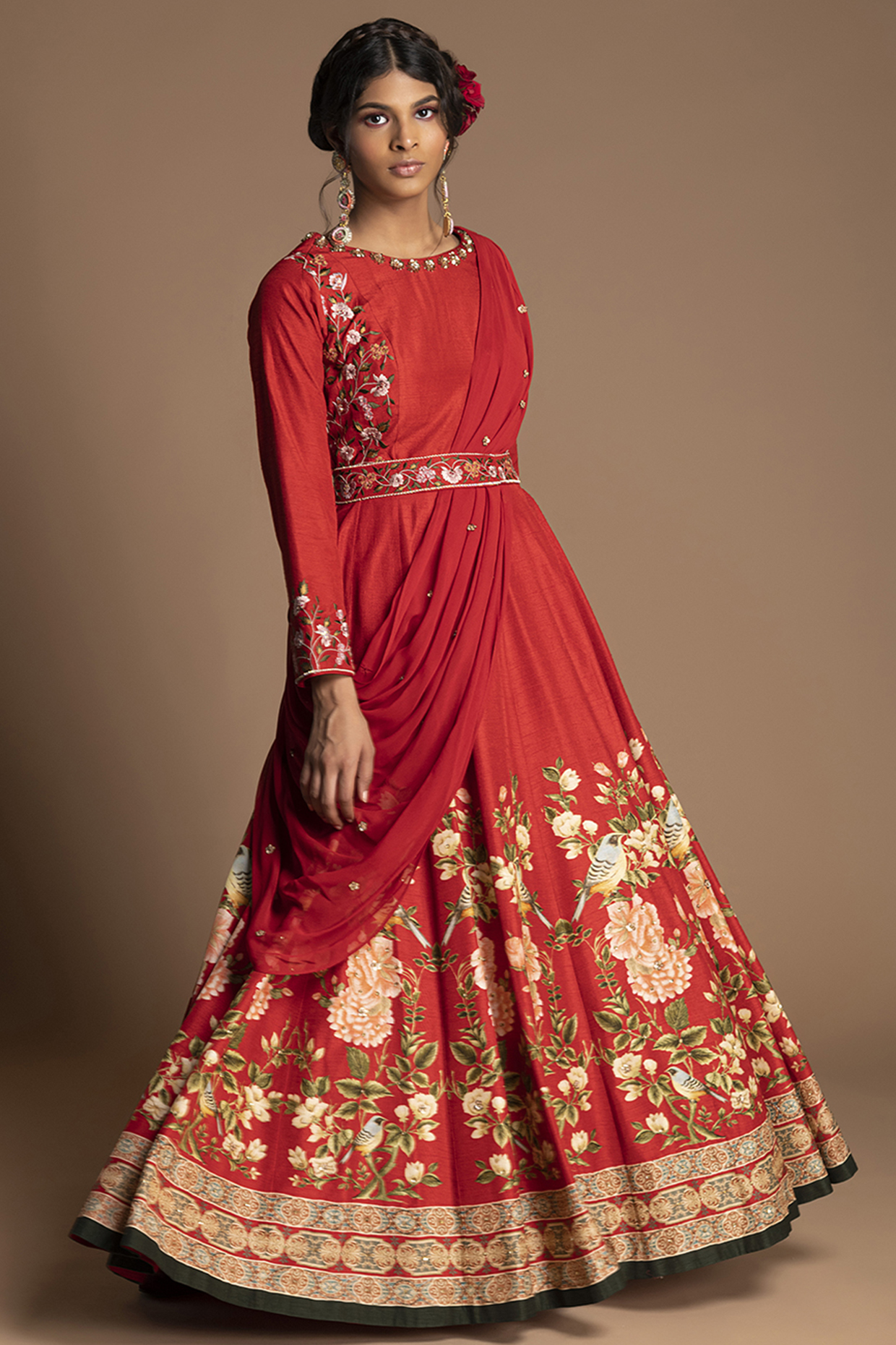 full gown with dupatta
