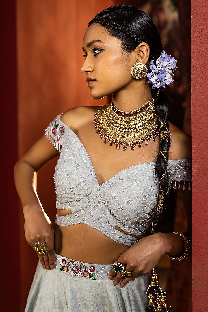 Sarah Wedding Lehenga Set by Kalista at Pernia's Pop Up Shop