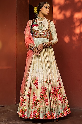 Rabia Anarkali Set by Kalista