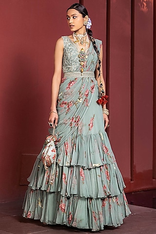 Anaisha Pre-Draped Lehenga Sarea Set by Kalista