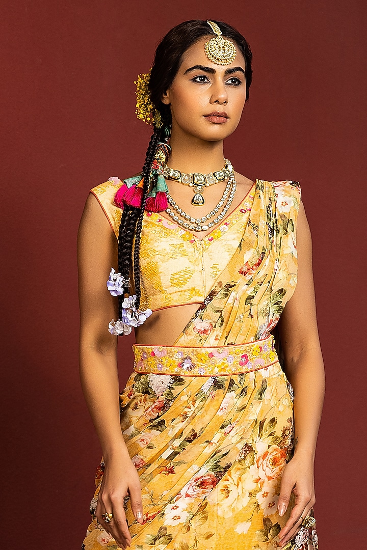 Inaya Pre-Draped Wedding Lehenga Saree by Kalista at Pernia's Pop Up Shop
