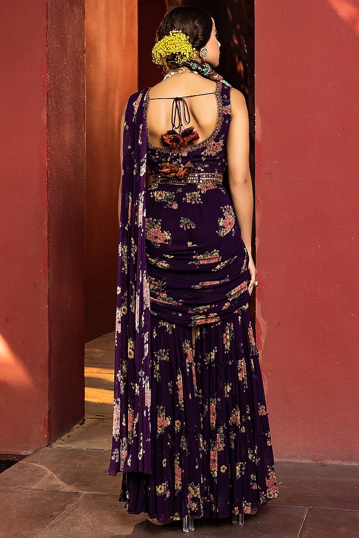 Arisha Pre-Draped Gharara Wedding Saree by Kalista at Pernia's Pop Up Shop