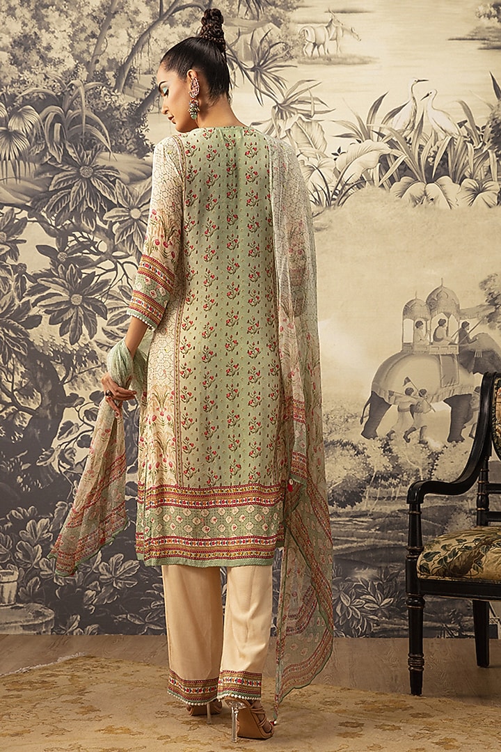 Mint Green Straight Kurta Set by Kalista at Pernia's Pop Up Shop
