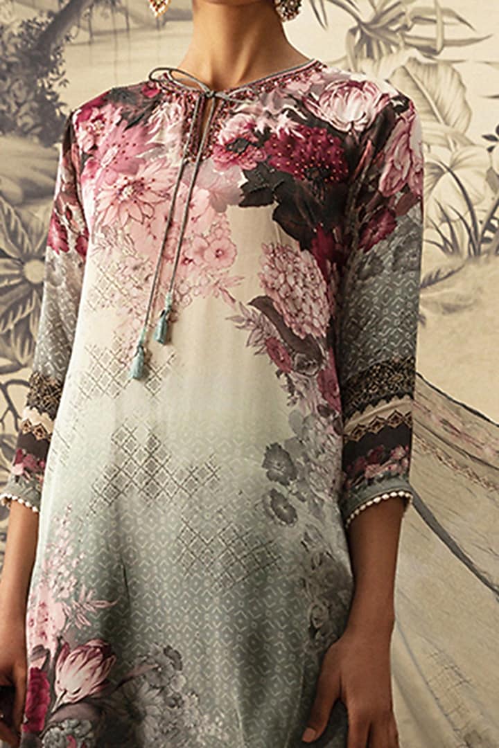 Sage Green Straight Kurta Set by Kalista at Pernia's Pop Up Shop