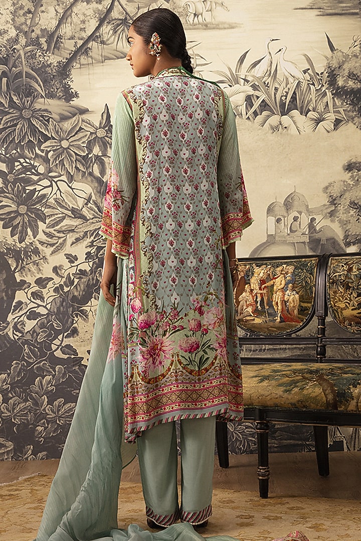 Powder Blue A-line Kurta Set by Kalista at Pernia's Pop Up Shop