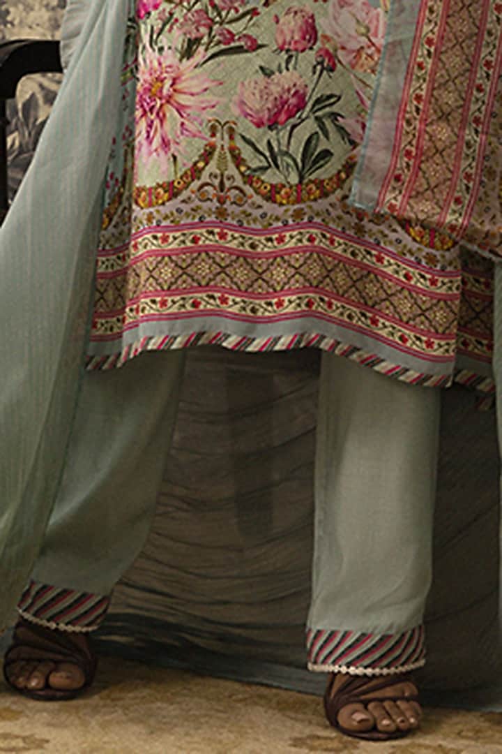 Powder Blue A-line Kurta Set by Kalista at Pernia's Pop Up Shop