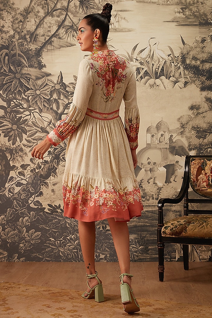 Ivory Printed Summer Dress by Kalista at Pernia's Pop Up Shop