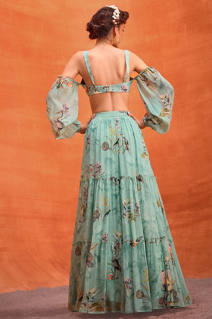 Lime Green Zohra Skirt Set