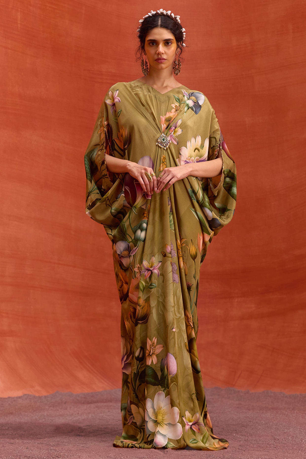 Top Khaki Kaftan