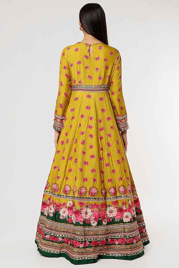 Mint Green Embroidered Wedding Anarkali Set by Kalista at Pernia's Pop Up Shop