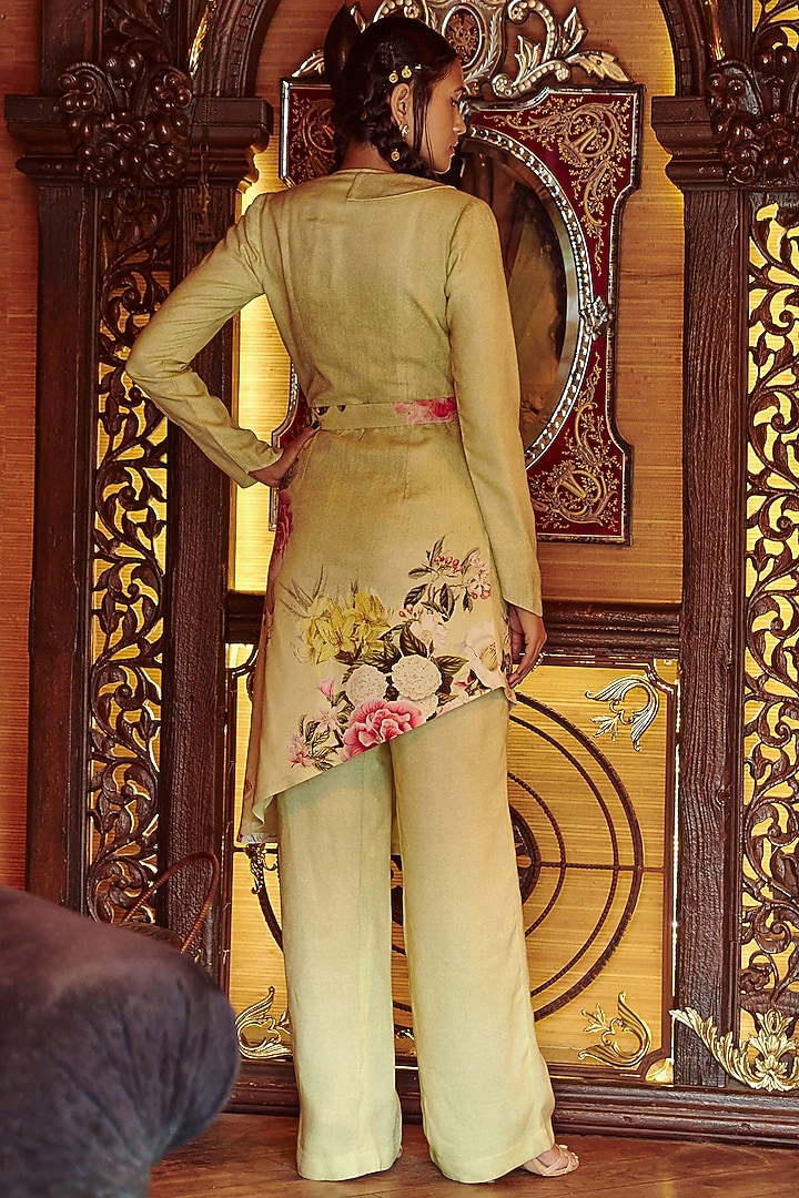 Mint Green Printed Co-Ord Set by Kalista at Pernia's Pop Up Shop