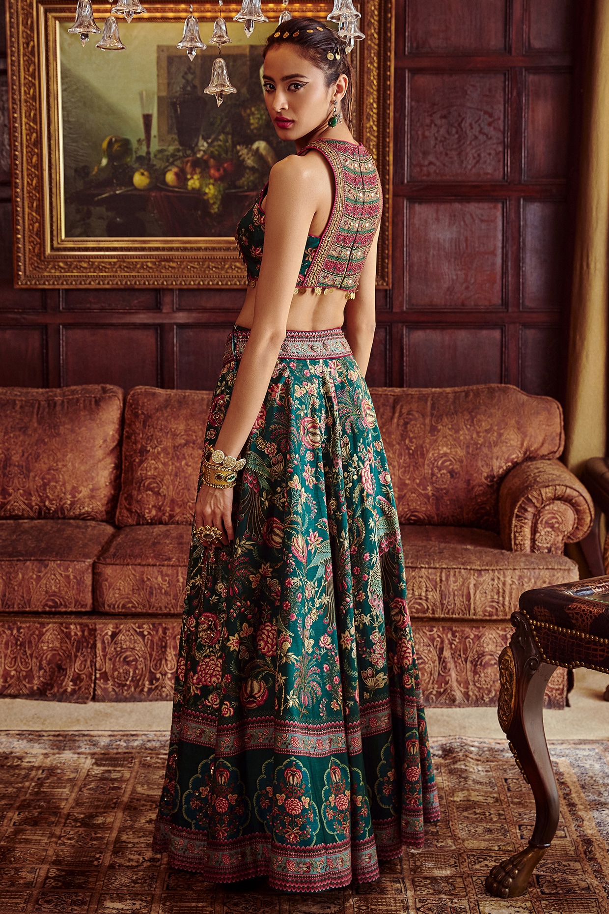 Embroidered shop on skirt