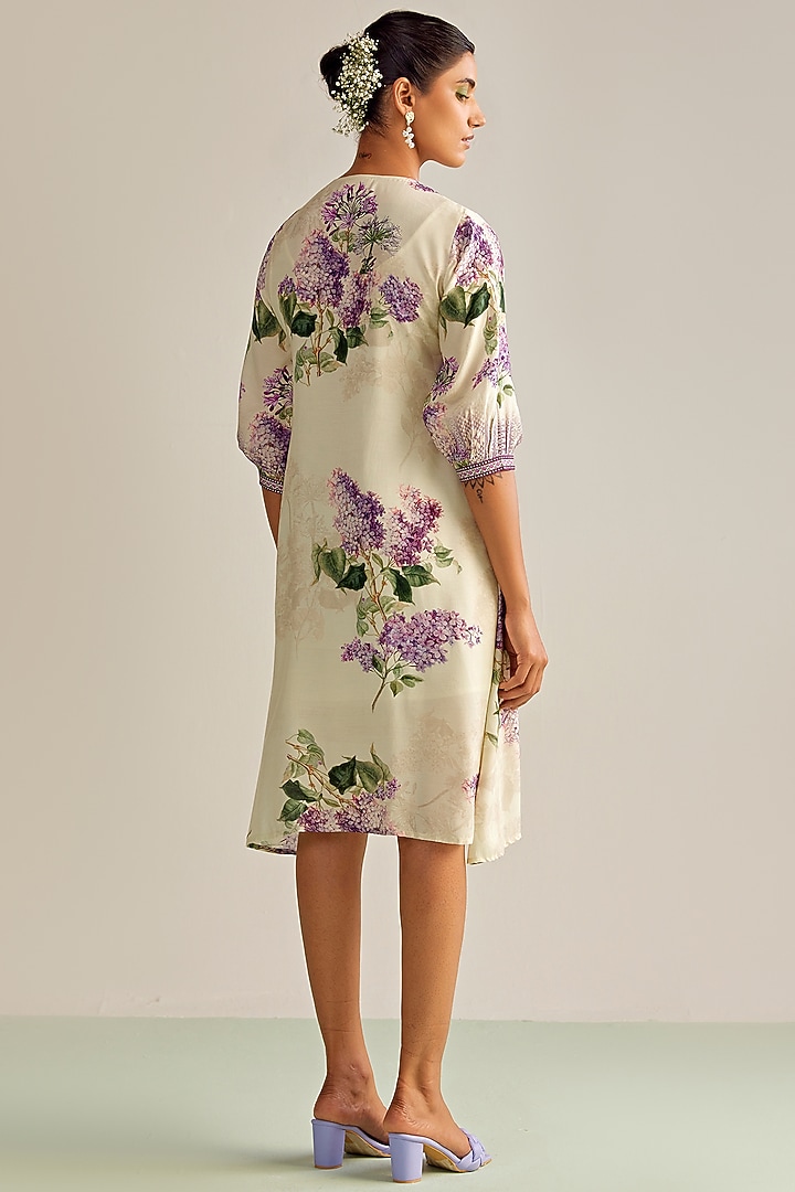 Off-White Cotton Silk Summer Dress by Kalista at Pernia's Pop Up Shop