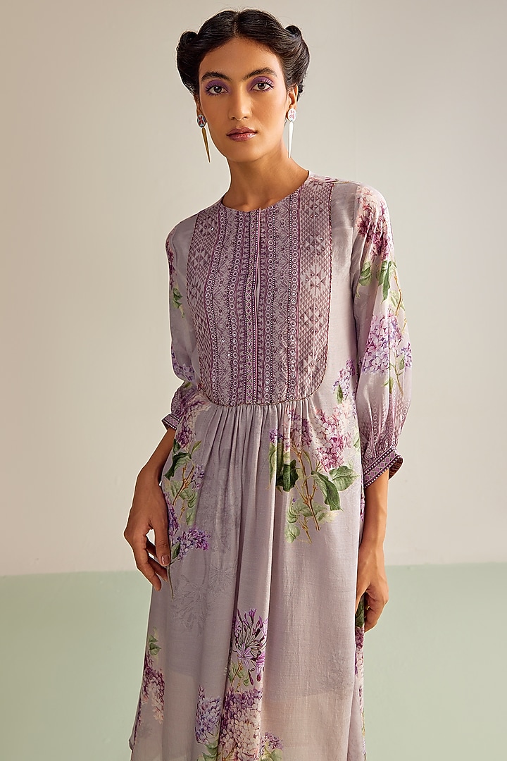 Lilac Cotton Silk Summer Dress by Kalista at Pernia's Pop Up Shop