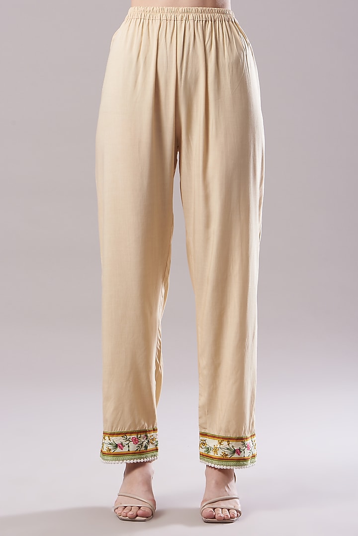 Yellow Floral Printed Kurta Set by Kalista at Pernia's Pop Up Shop
