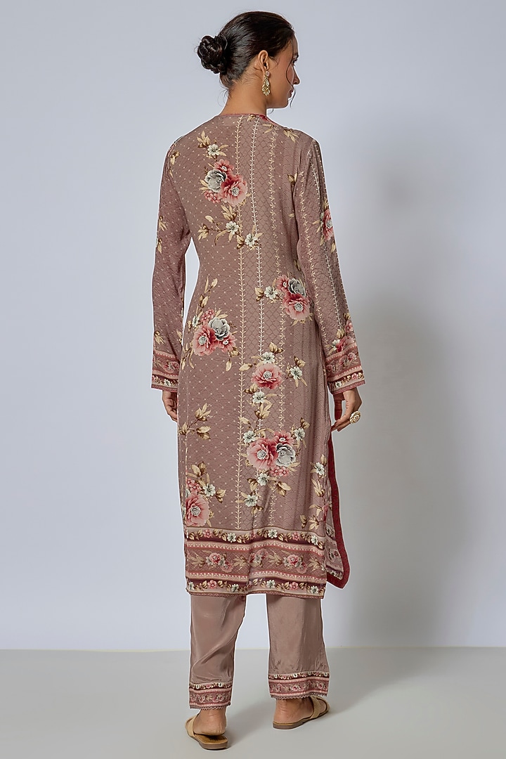 Lilac Viscose Crepe Kurta Set by Kalista at Pernia's Pop Up Shop