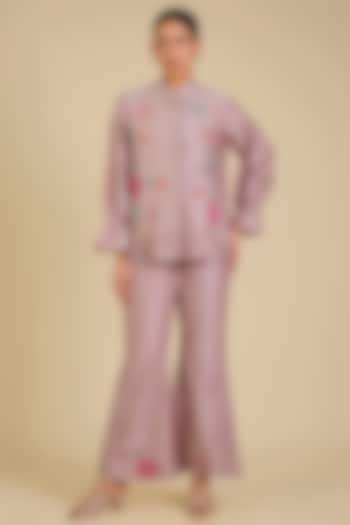 Blush Silk Chanderi Co-Ord Set by Kalista at Pernia's Pop Up Shop