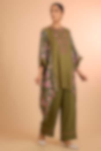 Green Viscose Co-Ord Set by Kalista at Pernia's Pop Up Shop