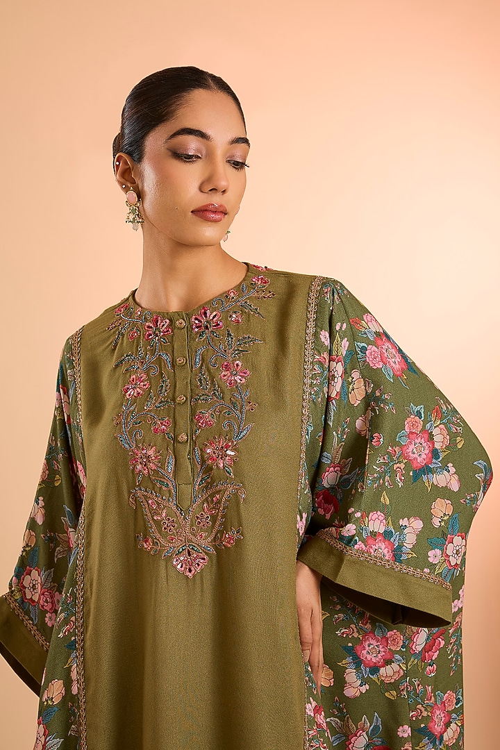 Green Viscose Co-Ord Set by Kalista at Pernia's Pop Up Shop