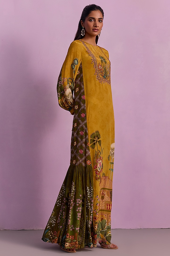 Mustard Viscose Blend Summer Dress by Kalista at Pernia's Pop Up Shop