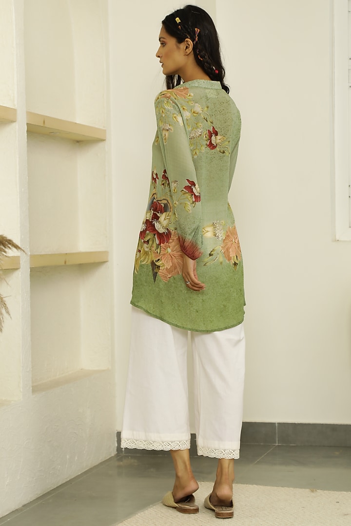Mint Green Floral Printed Tunic Set by Kalista at Pernia's Pop Up Shop