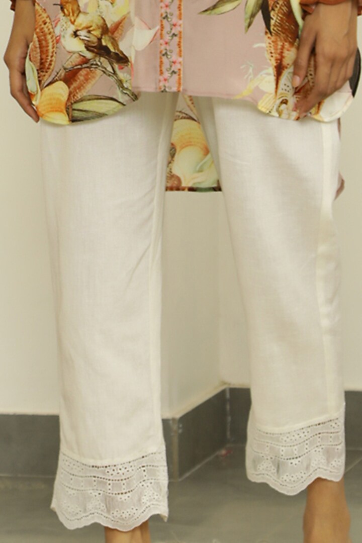 Dusty Peach Tropical Printed Tunic Set by Kalista at Pernia's Pop Up Shop