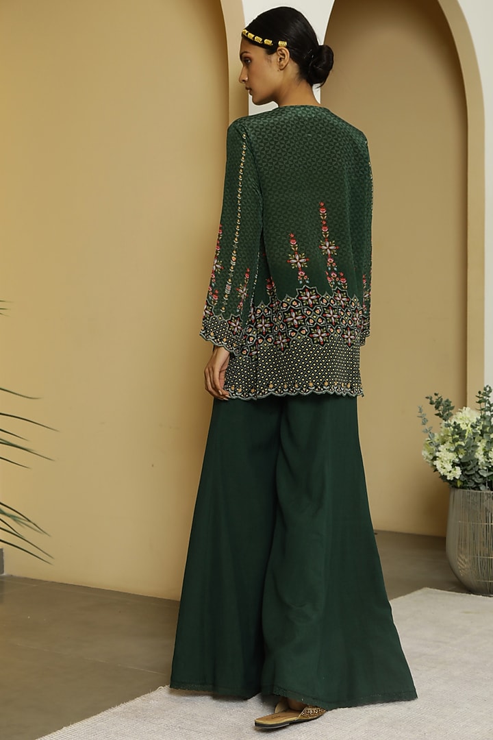Dark Green Printed Tunic Set by Kalista at Pernia's Pop Up Shop