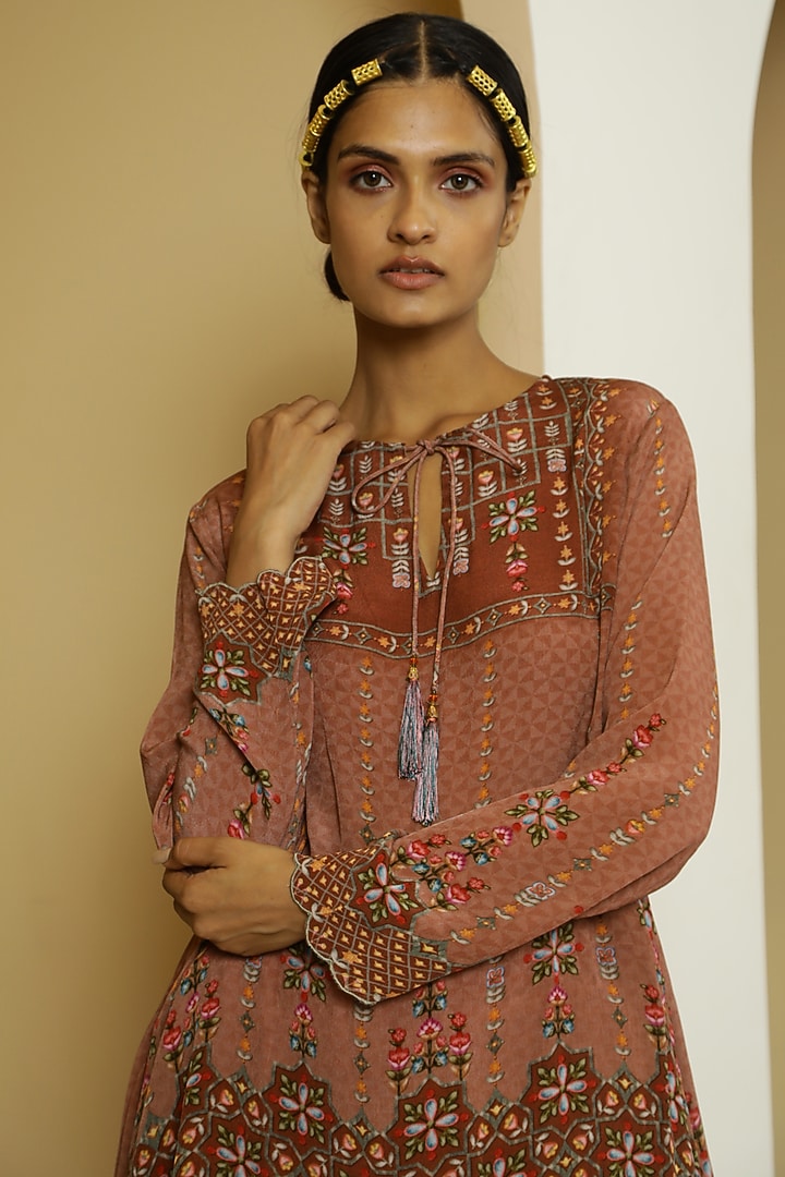 Dusty Pink Printed Tunic Set by Kalista at Pernia's Pop Up Shop