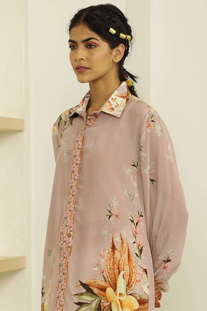 Dusty Peach Printed Tunic by Kalista at Pernia's Pop Up Shop