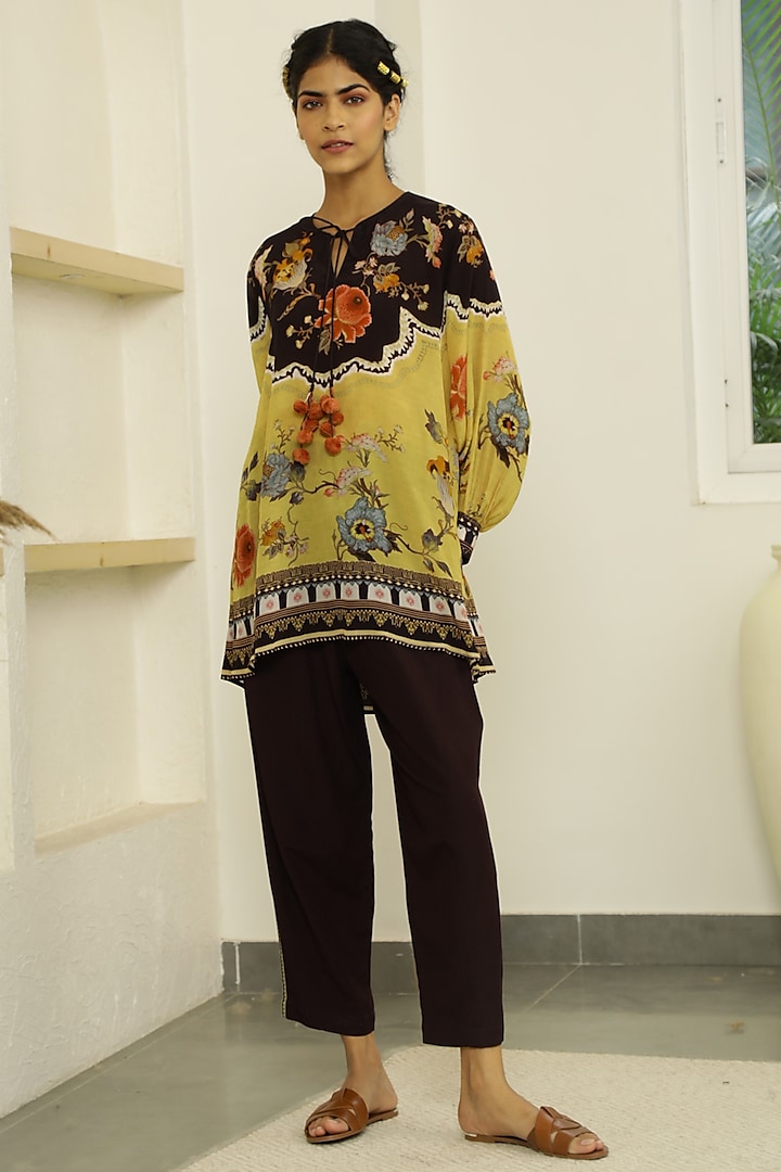 Yellow Printed Tunic by Kalista at Pernia's Pop Up Shop