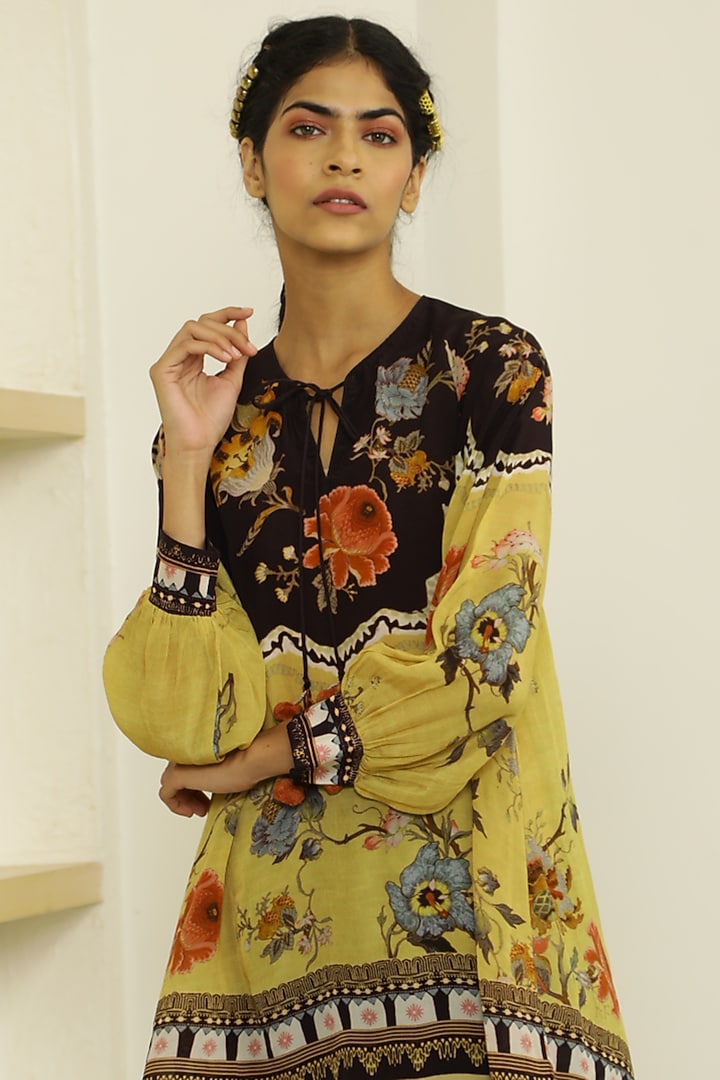 Yellow Printed Tunic by Kalista at Pernia's Pop Up Shop