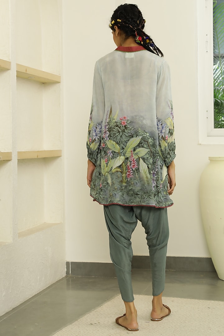 Grey Hand Painted Tunic by Kalista at Pernia's Pop Up Shop