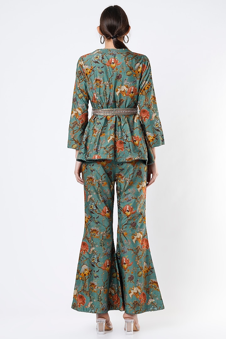 Olive Cotton Silk Co-Ord Set by Kalista at Pernia's Pop Up Shop