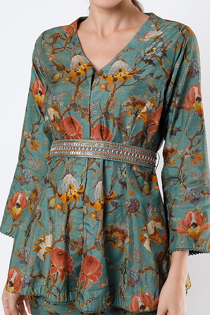 Olive Cotton Silk Co-Ord Set by Kalista at Pernia's Pop Up Shop