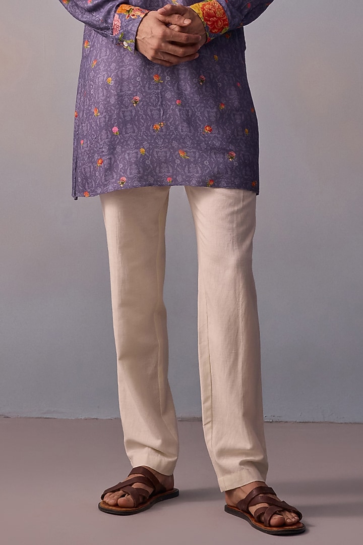 Purple Viscose Moss Kurta Set by Kalista Men at Pernia's Pop Up Shop