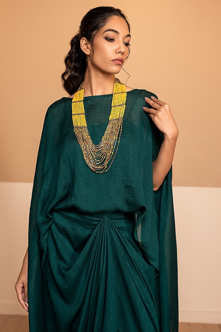 Emerald Green Kaftan main image 1